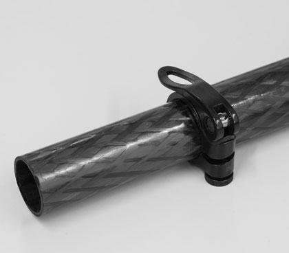 Telescopic pole made of carbon
